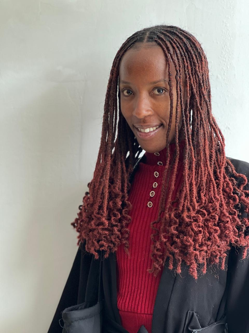Burgundy Faux Locs