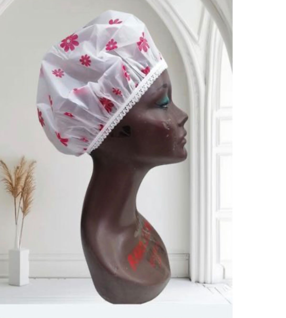 Floral Satin Shower Cap